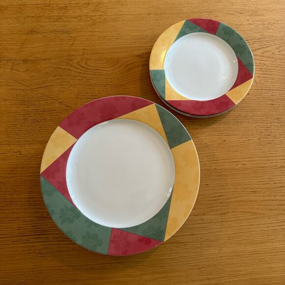 Vtg Salad Plate Venezia Pattern by Newcor Memphis Design 1990s One (1) plate - Picture 4 of 7